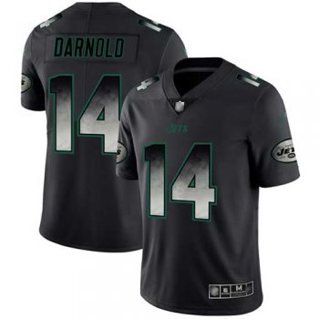 Nike Jets #14 Sam Darnold Black Men's Stitched NFL Vapor Untouchable Limited Smoke Fashion Jersey