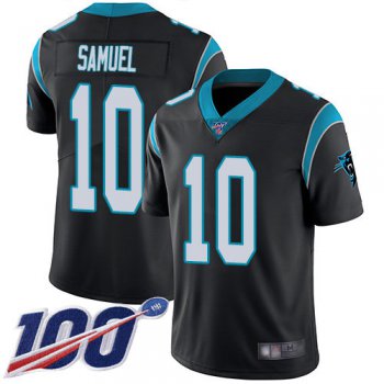 Nike Panthers #10 Curtis Samuel Black Team Color Men's Stitched NFL 100th Season Vapor Limited Jersey
