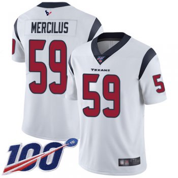 Nike Texans #59 Whitney Mercilus White Men's Stitched NFL 100th Season Vapor Limited Jersey