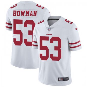 Nike San Francisco 49ers #53 NaVorro Bowman White Men's Stitched NFL Vapor Untouchable Limited Jersey
