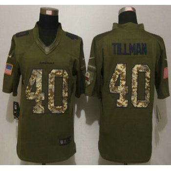Men's Arizona Cardinals Jersey #40 Pat Tillman Green Salute to Service 2015 NFL Nike Limited Jersey