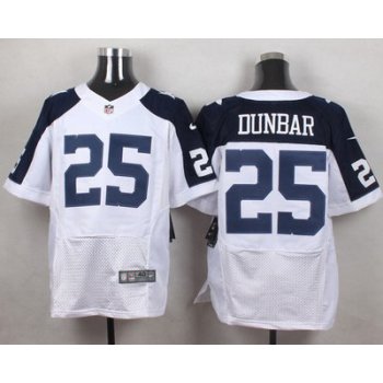 Men's Dallas Cowboys #25 Lance Dunbar White Thanksgiving Alternate NFL Nike Elite Jersey