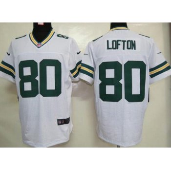 Men's Green Bay Packers #80 James Lofton White Retired Player NFL Nike Elite Jersey