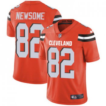 Nike Cleveland Browns #82 Ozzie Newsome Orange Alternate Men's Stitched NFL Vapor Untouchable Limited Jersey