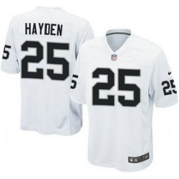 Nike Oakland Raiders #25 DJ Hayden White Game NFL Jersey