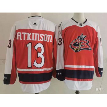 Men's Columbus Blue Jackets #13 Cam Atkinson Orange 2021 Retro Stitched NHL Jersey