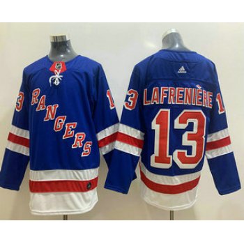 Men's New York Rangers #13 Alexis Lafreniere Royal Blue Adidas Hockey Stitched NHL Jersey