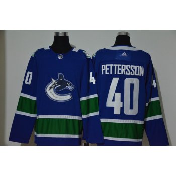 Men's Vancouver Canucks #40 Elias Pettersson NEW Blue Adidas Stitched NHL Jersey