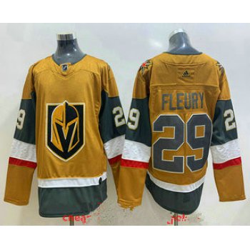 Men's Vegas Golden Knights #29 Marc-Andre Fleury Gold 2020-21 Alternate Stitched Adidas Jersey