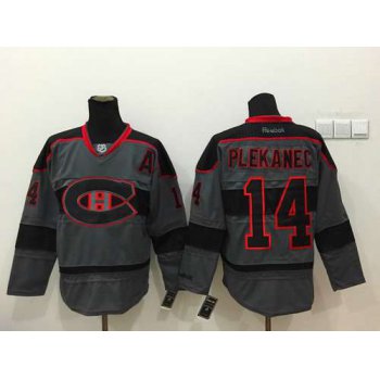 Montreal Canadiens #14 Tomas Plekanec Charcoal Gray Jersey