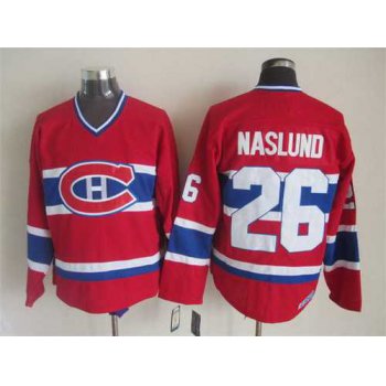 Montreal Canadiens #26 Mats Naslund Red CCM Vintage Throwback Jersey