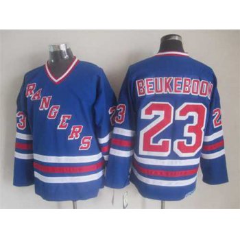 New York Rangers #23 Jeff Beukeboom Light Blue CCM Vintage Throwback Jersey