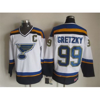 St. Louis Blues #99 Wayne Gretzky 2014 White Throwback CCM Jersey