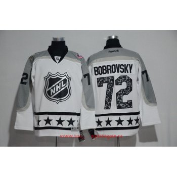 Men's Metropolitan Division Columbus Blue Jackets #72 Sergei Bobrovsky Reebok White 2017 NHL All-Star Stitched Ice Hockey Jersey