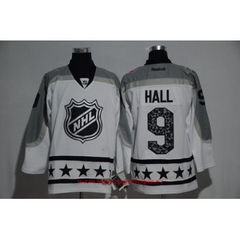 Men's Metropolitan Division New Jersey Devils #9 Taylor Hall Reebok White 2017 NHL All-Star Stitched Ice Hockey Jersey