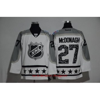 Men's Metropolitan Division New York Rangers #27 Ryan McDonagh Reebok White 2017 NHL All-Star Stitched Ice Hockey Jersey