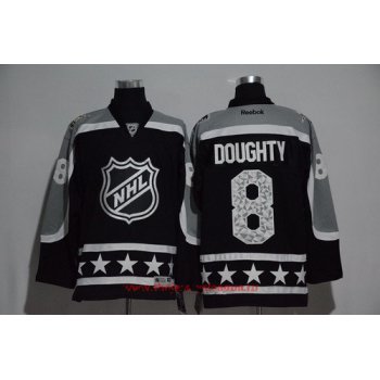 Men's Pacific Division Los Angeles Kings #8 Drew Doughty Reebok Black 2017 NHL All-Star Stitched Ice Hockey Jersey