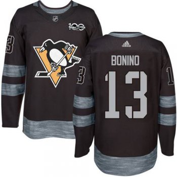 Men's Pittsburgh Penguins #13 Nick Bonino Black 100th Anniversary Stitched NHL 2017 adidas Hockey Jersey