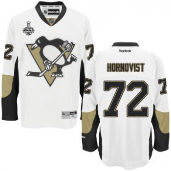 Men's Pittsburgh Penguins #72 Patric Hornqvist White Road 2017 Stanley Cup NHL Finals Patch Jersey