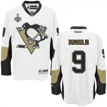 Men's Pittsburgh Penguins #9 Pascal Dupuis White Road 2017 Stanley Cup NHL Finals Patch Jersey