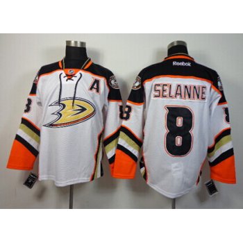 Anaheim Ducks #8 Teemu Selanne 2014 White Jersey