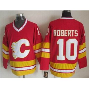 Calgary Flames #10 Gary Roberts Red Third Throwback CCM Jersey