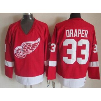 Detroit Red Wings #33 Kris Draper Red Throwback CCM Jersey