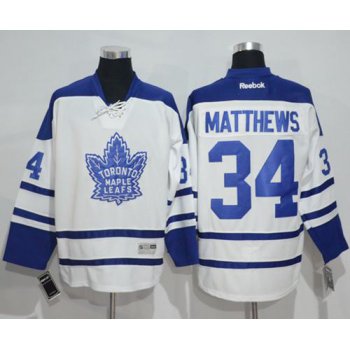 Maple Leafs #34 Auston Matthews White Third Stitched NHL Jersey