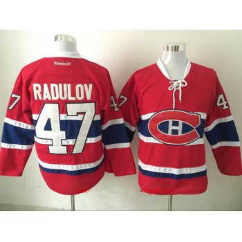 Men's Montreal Canadiens #47 Alexander Radulov Red Home Stitched NHL Throwback Hockey Jersey