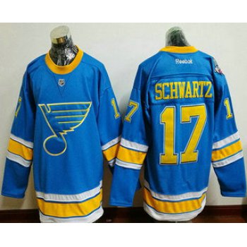 Men's St. Louis Blues #17 Jaden Schwartz Blue 2017 Winter Classic Stitched NHL Reebok Hockey Jersey
