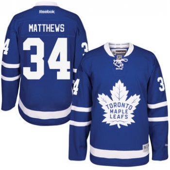 Men's Toronto Maple Leafs #34 Auston Matthews Reebok Royal Home Premier Jersey