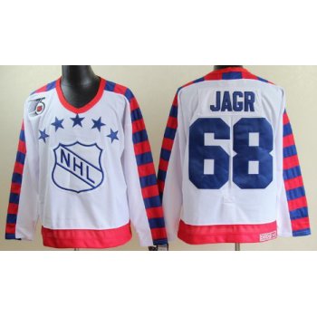 NHL 1992 All-Star #68 Jaromir Jagr White 75TH Throwback CCM Jersey