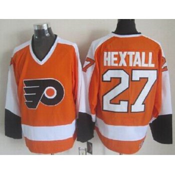 Philadelphia Flyers #27 Ron Hextall Orange Throwback CCM Jersey