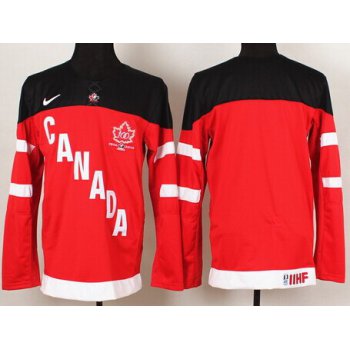 2014/15 Team Canada Blank Red 100TH Jersey