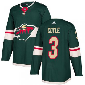Adidas Wild #3 Charlie Coyle Green Home Authentic Stitched NHL Jersey