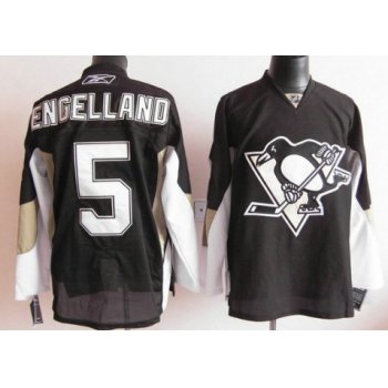 Pittsburgh Penguins #5 Deryk Engelland Black Jersey