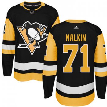 Adidas Pittsburgh Penguins #71 Evgeni Malkin Black Alternate Authentic Stitched NHL Jersey