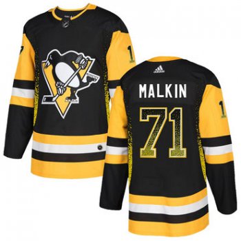 Men's Pittsburgh Penguins #71 Evgeni Malkin Black Drift Fashion Adidas Jersey