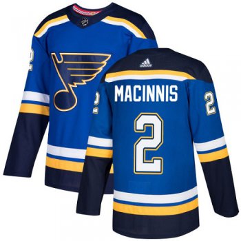 Men's Adidas St. Louis Blues #2 Al MacInnis Blue Home Authentic Stitched NHL Jersey