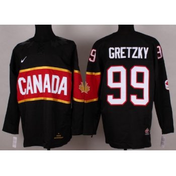 2014 Olympics Canada #99 Wayne Gretzky Black Jersey