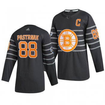 Men's Boston Bruins #88 David Pastrnak Gray 2020 NHL All-Star Game Adidas Jersey