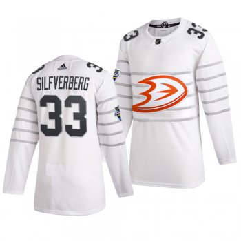 Men's Anaheim Ducks #33 Jakob Silfverberg White 2020 NHL All-Star Game Adidas Jersey