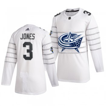 Men's Columbus Blue Jackets #3 Seth Jones White 2020 NHL All-Star Game Adidas Jersey