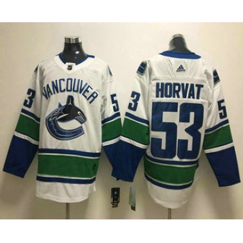 Men's Vancouver Canucks #53 Bo Horvat White 2017-2018 Hockey Stitched NHL Jersey