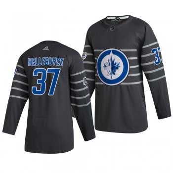 Men's Winnipeg Jets #37 Connor Hellebuyck Gray 2020 NHL All-Star Game Adidas Jersey