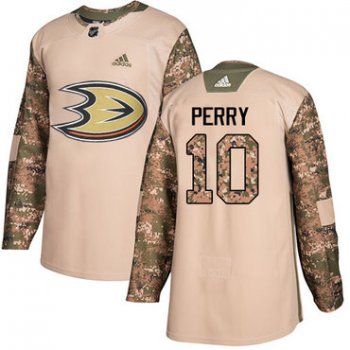 Adidas Ducks #10 Corey Perry Camo Authentic 2017 Veterans Day Stitched NHL Jersey