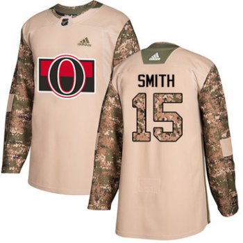 Adidas Senators #15 Zack Smith Camo Authentic 2017 Veterans Day Stitched NHL Jersey