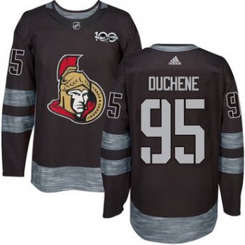 Adidas Senators #95 Matt Duchene Black 1917-2017 100th Anniversary Stitched NHL Jersey