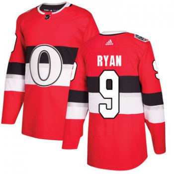 Adidas Senators #9 Bobby Ryan Red Authentic 2017 100 Classic Stitched NHL Jersey