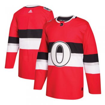 Adidas Senators Blank Red Authentic 2017 100 Classic Stitched NHL Jersey